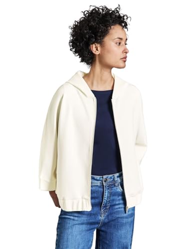 STREET ONE Damen A322804 Silk-Look Hoodie Jacke, Off White, 34 EU STREET ONE Damen A322804 Silk-Look Hoodie Jacke, Off White, 34 EU von Street One
