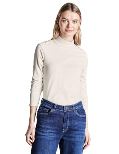 STREET ONE Damen A322582 Shirt Mit Geraffter Schulter, Lucid White, 38 EU STREET ONE Damen A322582 Shirt Mit Geraffter Schulter, Lucid White, 38 EU von Street One