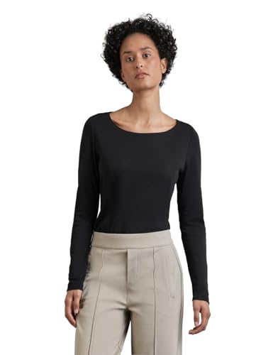 STREET ONE Damen A322291 Shirt Mit U-Boot-Ausschnitt, Schwarz, 34 EU STREET ONE Damen A322291 Shirt Mit U-Boot-Ausschnitt, Schwarz, 34 EU von Street One