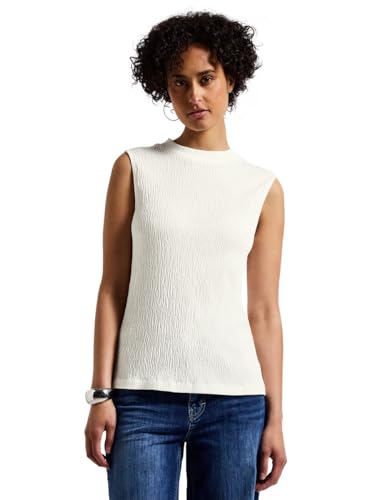 Street One Damen A323303 Strukturtop mit Turtleneck, Off White, 34 Street One Damen A323303 Strukturtop mit Turtleneck, Off White, 34 von Street One