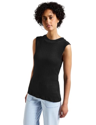 Street One Damen A323303 Strukturtop mit Turtleneck, Schwarz, 44 Street One Damen A323303 Strukturtop mit Turtleneck, Schwarz, 44 von Street One