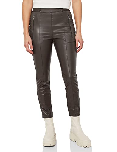 Street One Damen A375809 Kunstlederhose, Falcon Brown, W44/L28 von Street One