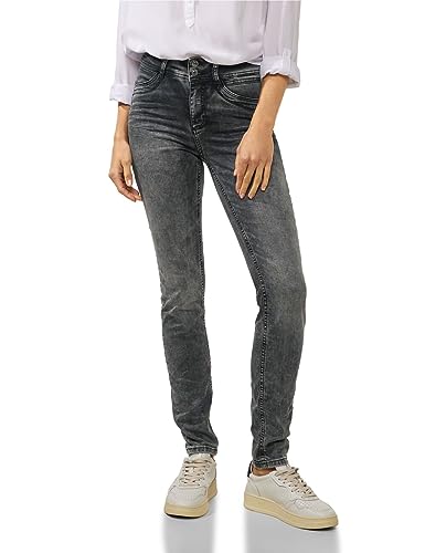 Street One Damen Style York Jeanshose Slim und High, Authentic Dark Grey wash, 32W / 32L von Street One