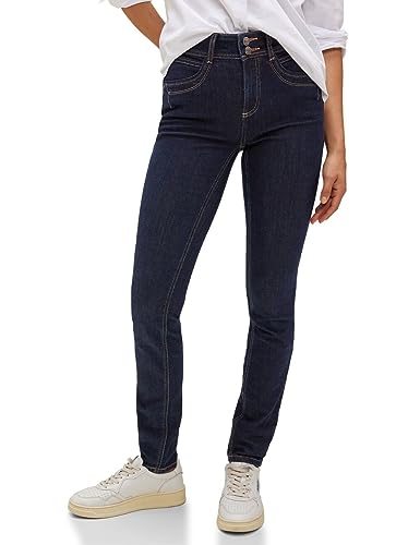 Street One Damen Style York Jeanshose Slim und High, deep Indigo, 30W / 34L von Street One