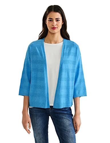 Street One Strukturcardigan Damen A253591 Splash Blue Melange 46 von Street One