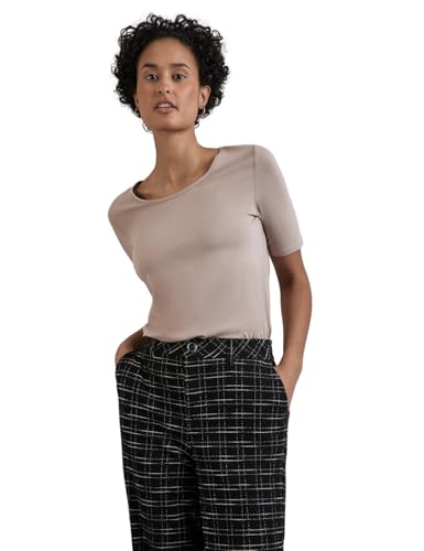 STREET ONE Damen A322224 T-Shirt mit Rundhals, Light Mocha Beige, 38 STREET ONE Damen A322224 T-Shirt mit Rundhals, Light Mocha Beige, 38 von Street One
