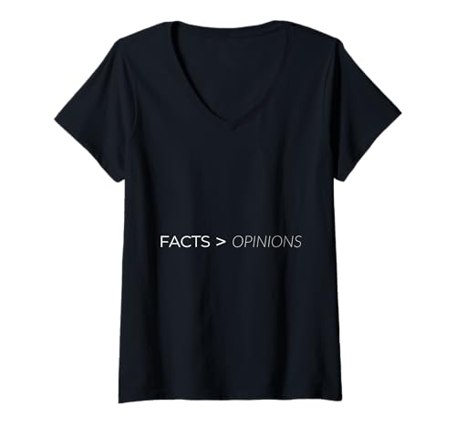 Damen Fakten vs Meinungen T-Shirt mit V-Ausschnitt Damen Fakten vs Meinungen T-Shirt mit V-Ausschnitt von Strong Snark
