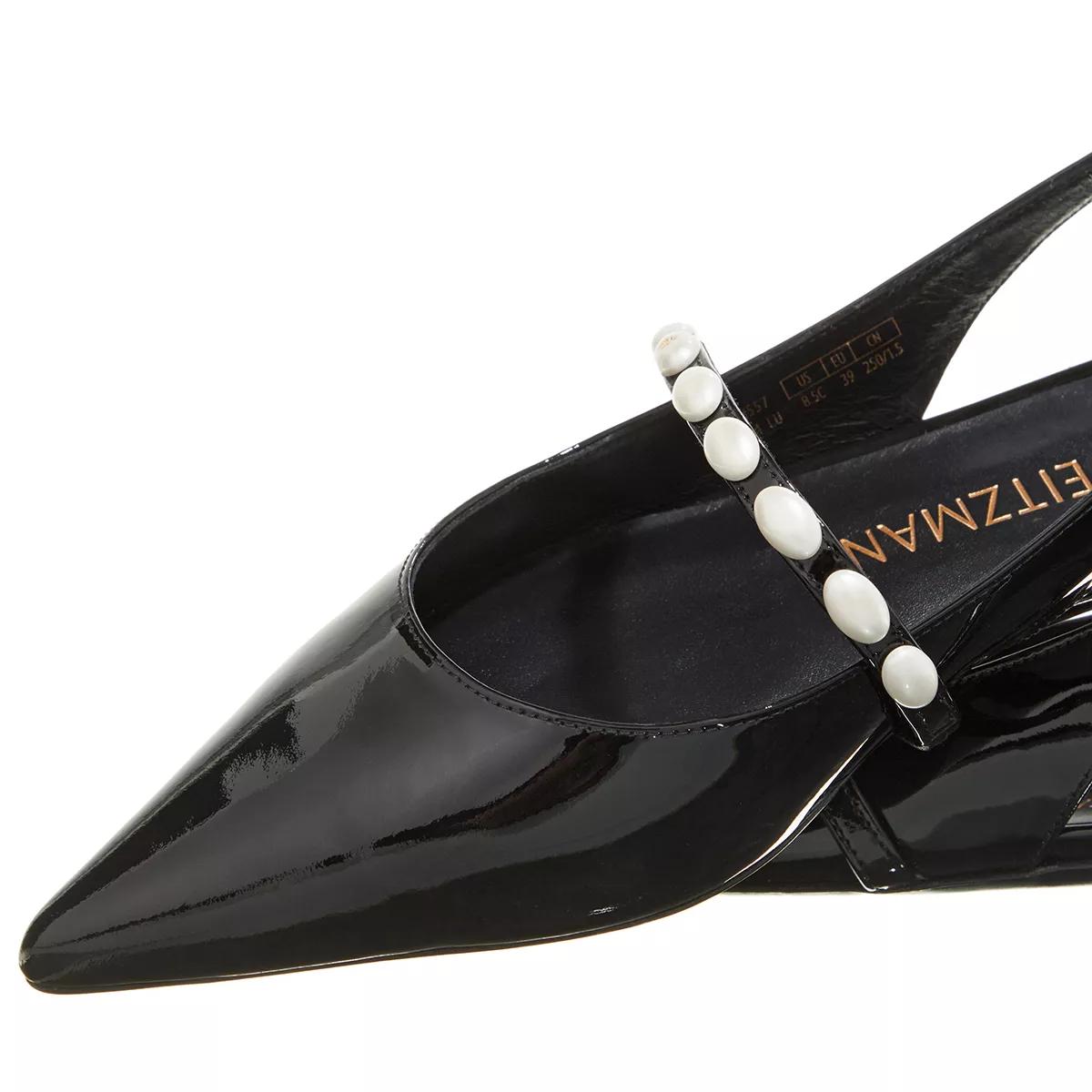 Stuart Weitzman Sandalen & Sandaletten - Emlia Pearlita Slingback Flat - Gr. 36 (EU) - in Schwarz - für Damen von Stuart Weitzman