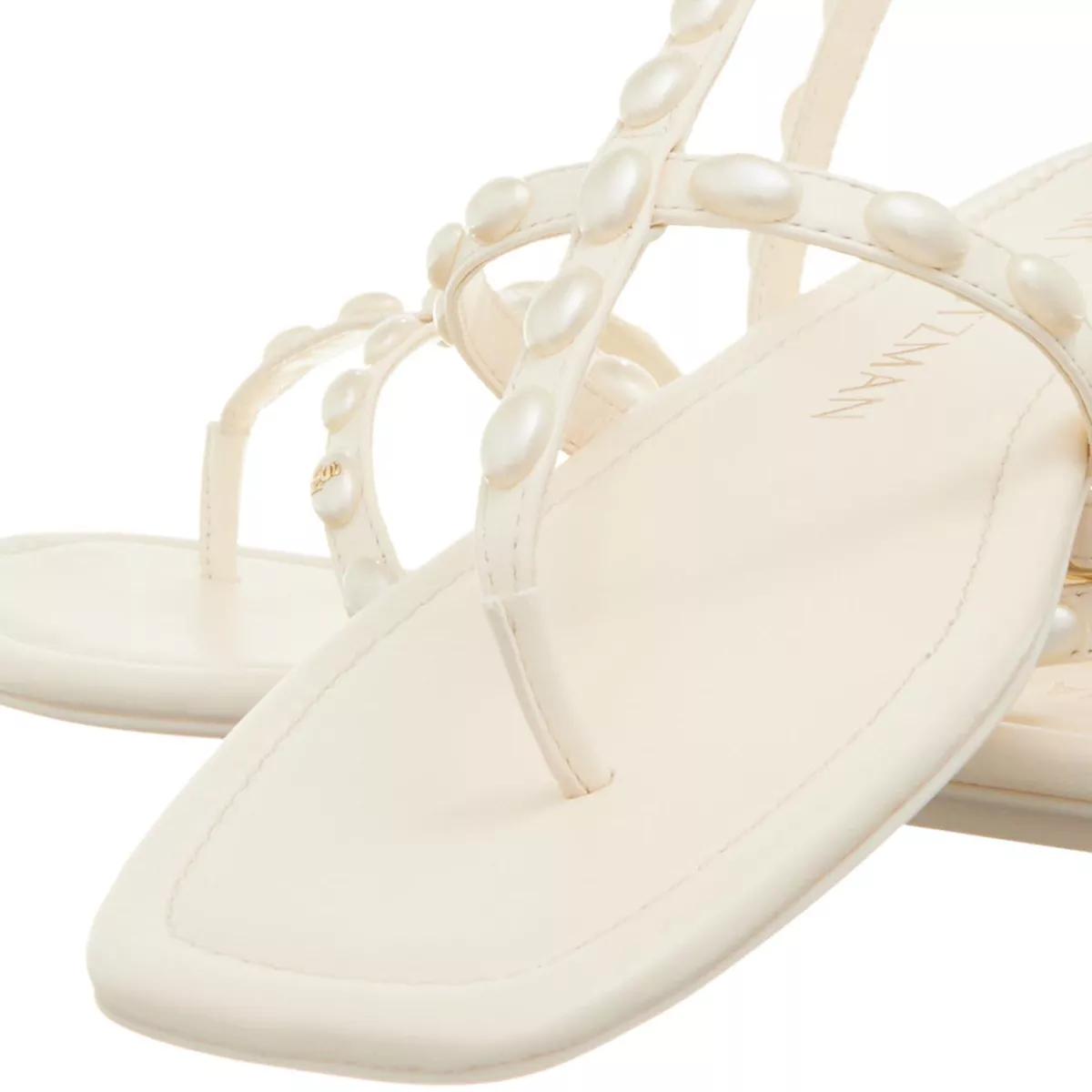 Stuart Weitzman Sandalen & Sandaletten - Pearlita Flat Sandal - Gr. 38 (EU) - in Creme - für Damen von Stuart Weitzman