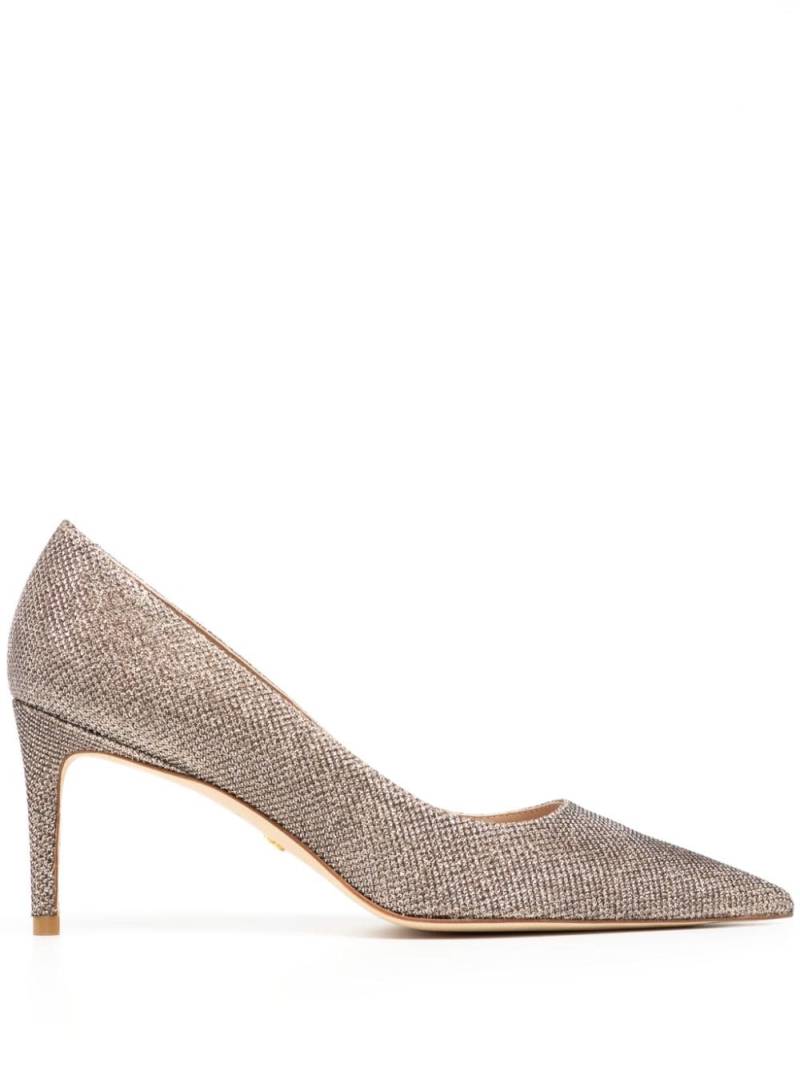 Stuart Weitzman Stuart Pumps mit Glitter 50mm - Gold von Stuart Weitzman