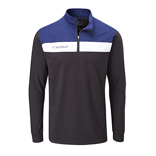 Stuburt Herren Golf Evolve Extreme Half Zip Mid Layer Pullover - Schwarz - L von Stuburt