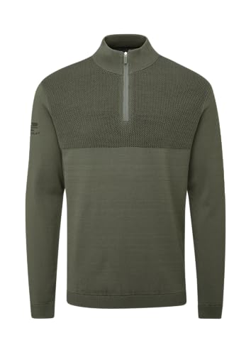 Stuburt Herren Tawny Strickpullover mit halbem Reißverschluss Pullover, Khaki, XX-Large von Stuburt