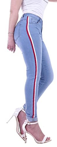 Damen Jeans Mid Waist Curvy Große Größen Übergröße-n dunkel-blau-e Damen-Hose-n Jeans-Hose-n Stretchjeans Stretch-Hose Normale Bundhöhe Röhre-n Over-Size-Plus Big Gr Größe-n 3XL 40 von Style-Station