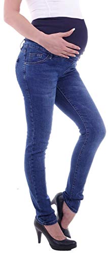 Damen Umstandsjeans Schwangerschaftsjeans Slim Schwangerschaft-s-Jeans Umstand-s-Hose Umstand-s-Hosen Röhre-n-Jeans Maternity Over-Size-Plus Big Gr große Größe-n dunkel-blau-e übergröße-n 3XL 46 von Style-Station