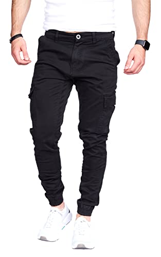 8007 Herren Cargohose aus Baumwolle männer Cargohose Chino Hose Freizeithose Slim fit Cargohose Slim fit Chino Hose stylisch Cargohose (as3, Numeric, Numeric_23, Regular, Regular, B-Black, 34) von Styleko