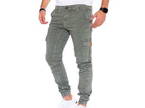 8010 Herren Cargohose aus Baumwolle männer Cargohose Chino Hose Freizeithose Slim fit Cargohose Slim fit Chino Hose stylisch Cargohose (as3, Numeric, Numeric_29, Regular, Regular, C-Olive, 36) von Styleko