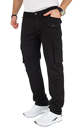 8011 Herren Cargohose aus Baumwolle männer Cargohose Chino Hose Freizeithose Slim fit Cargohose Slim fit Chino Hose stylisch Cargohose (as3, Numeric, Numeric_29, Plus, Regular, B-Black, 29) von Styleko