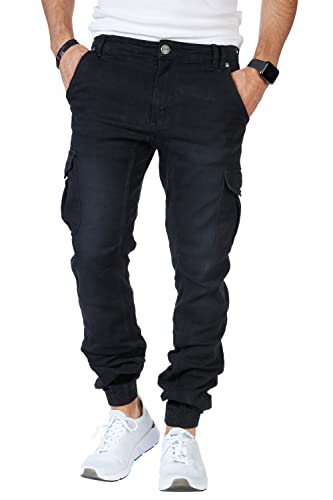 Styleko 8013 Herren Cargohose Männer Cargohose Herren Chino Hose Slim fit Cargohose Freizeithose Jeans Cargohose Destroyed Jeans (as3, Numeric, Numeric_29, Regular, Regular, B-Black, 31, Regulär) von Styleko