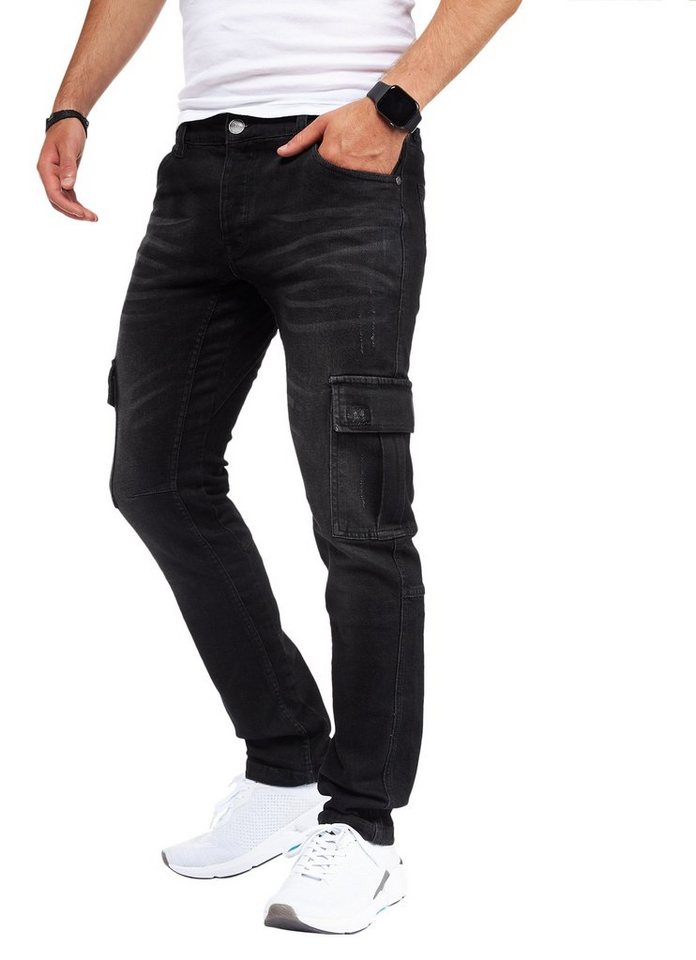 Styleko Chinohose Herren Cargohose Cargo Jeans Hose für Männer Jungen Regular Slim fit Denim Destroyed Jogger Freizeithose Casual Jeans Pants Jeans Herren Stretch 8004 von Styleko