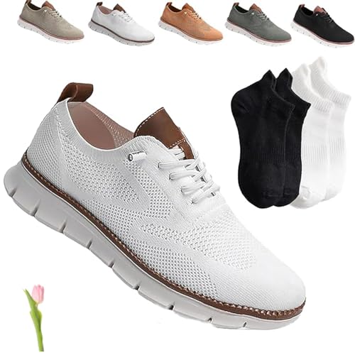 Urban Shoes for Men, Urban Ultra Comfortable Shoes,Sports and Leisure Breathable Men's Shoes, Men's Hollow mesh Shoes (White,11.5) von SuGJun