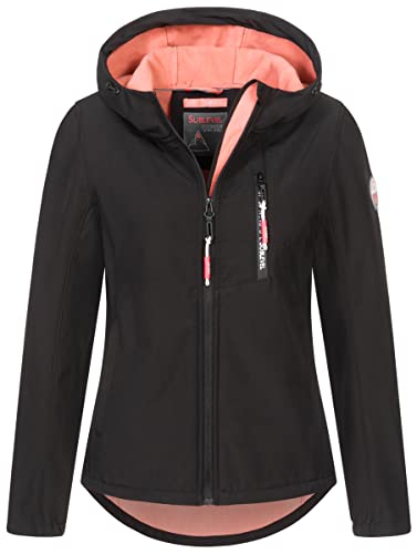 Sublevel Damen Frühlings Softshell Jacke - Outdoor Regen Übergangs Produktion-FvS, Schwarz, Größe L 40 Sublevel Damen Frühlings Softshell Jacke - Outdoor Regen Übergangs Produktion-FvS, Schwarz, Größe L 40 von Sublevel