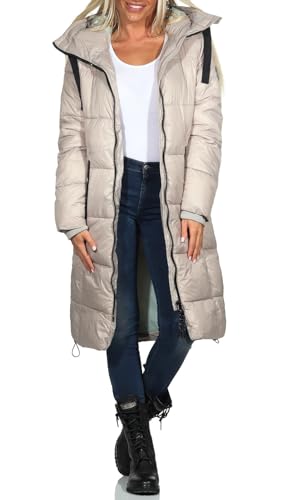 Sublevel Damen Jacke Steppmantel LSL-437 gesteppter Parka mit Kapuze Dark Beige XL Sublevel Damen Jacke Steppmantel LSL-437 gesteppter Parka mit Kapuze Dark Beige XL von Sublevel