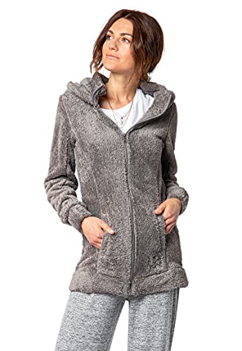 Sublevel Damen Fleece-Mantel: Kuschelige Teddyfleece Kapuzenjacke, Langarm, Warm und Bequem, Freizeitjacke in Schwarz, Rosa, Weiß, Grau Middle-grey1 M Sublevel Damen Fleece-Mantel: Kuschelige Teddyfleece Kapuzenjacke, Langarm, Warm und Bequem, Freizeitjacke in Schwarz, Rosa, Weiß, Grau Middle-grey1 M von Sublevel