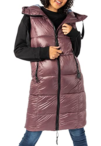 Sublevel Damen Lange Winter Steppweste Oversized ärmellos Purple L Sublevel Damen Lange Winter Steppweste Oversized ärmellos Purple L von Sublevel