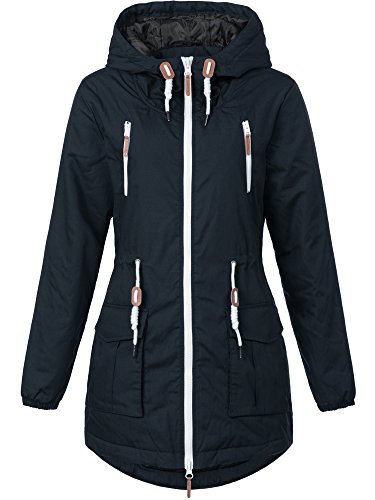 Sublevel Damen Matilda Winter Jacke Parka Mantel Winterjacke gefüttert mit Kapuze 6 Farben XS-XL Midnight Blue S Sublevel Damen Matilda Winter Jacke Parka Mantel Winterjacke gefüttert mit Kapuze 6 Farben XS-XL Midnight Blue S von Sublevel