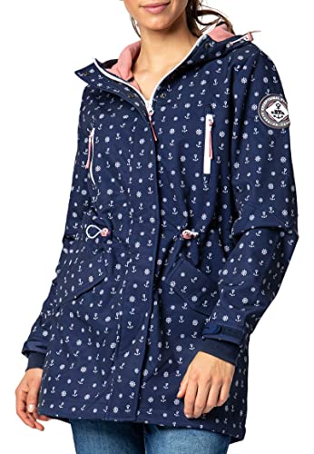 Sublevel Damen Softshell-Jacke Kurzmantel mit Kapuze & Print Blue S Sublevel Damen Softshell-Jacke Kurzmantel mit Kapuze & Print Blue S von Sublevel