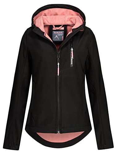 Sublevel Damen Softshelljacke LSL-442 wasserabweisende Jacke mit Kapuze Black XL Sublevel Damen Softshelljacke LSL-442 wasserabweisende Jacke mit Kapuze Black XL von Sublevel