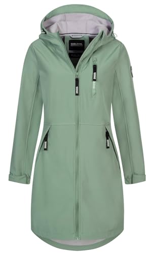 Sublevel Damen Softshellmantel lange Jacke LSL-497 Funktionsjacke mit Kapuze Light Green M Sublevel Damen Softshellmantel lange Jacke LSL-497 Funktionsjacke mit Kapuze Light Green M von Sublevel