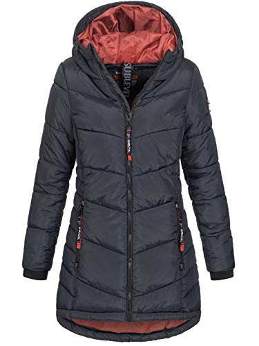 Sublevel Damen Steppmantel LSL-412 gesteppter Kurzmantel mit Kapuze black 5XL Sublevel Damen Steppmantel LSL-412 gesteppter Kurzmantel mit Kapuze black 5XL von Sublevel