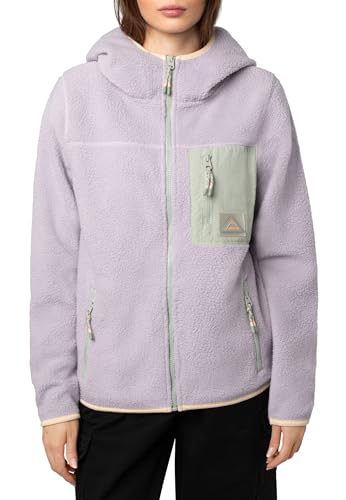 Sublevel Damen Teddy Fleecejacke – Kuschelige Jacke mit Kapuze und Kontrastfarbenen Brusttaschen, Perfekt für den Alltag Purple XL Sublevel Damen Teddy Fleecejacke – Kuschelige Jacke mit Kapuze und Kontrastfarbenen Brusttaschen, Perfekt für den Alltag Purple XL von Sublevel