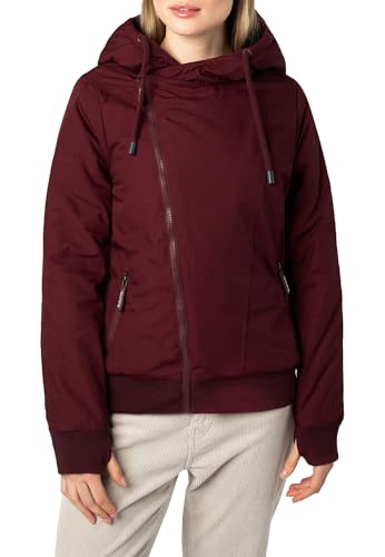Sublevel Übergangsjacke Damen – Bequeme Jacke mit Schrägem Reißverschluss für Frühjahr und Herbst Dark-red S Sublevel Übergangsjacke Damen – Bequeme Jacke mit Schrägem Reißverschluss für Frühjahr und Herbst Dark-red S von Sublevel