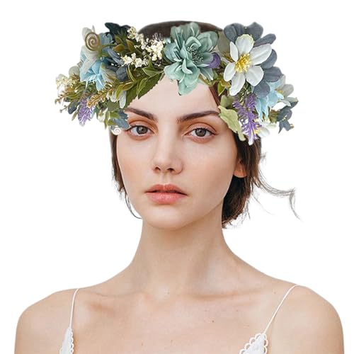 Elegantes Blumen Haarband Braut Für Hochzeit Party Blumengirlanden Haarkranz Für Frauen Blumen Stirnbänder von SueaLe