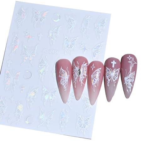 Nagelaufkleber Bunter Schmetterling Selbstklebend Nagelkunst Aufkleber Dekorationen Nagellack Vollständige Abdeckung Zum Aufdrücken Von Nagelstreifen Maniküre Nagelaufkleber Bunter Schmetterling Selbstklebend Nagelkunst Aufkleber Dekorationen Nagellack Vollständige Abdeckung Zum Aufdrücken Von Nagelstreifen Maniküre von SueaLe