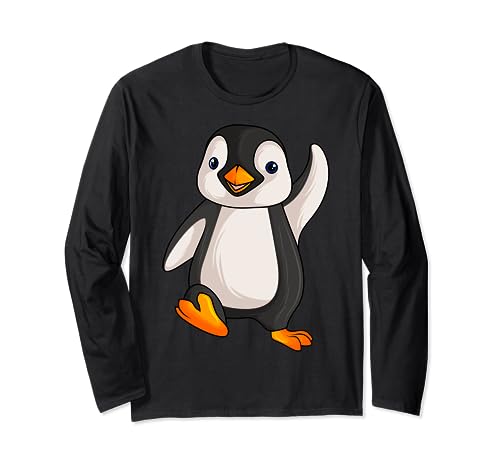 Pinguin Mädchen Jungen Damen Kinder Penguin Langarmshirt von Süße Pinguin Liebhaber Geschenke