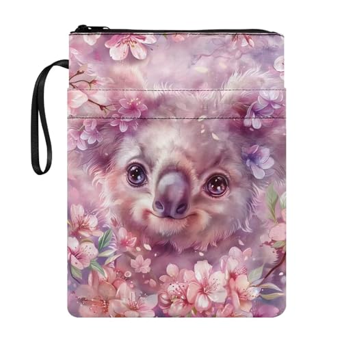 Suhoaziia Buchhülle für Frauen und Mädchen, Buchliebhaber, Geschenk, Buchschoner mit Reißverschluss, Buchclub, Geschenke, Buch-Organizer, Tasche für Notizbuch, Hardcover, Novel, Kirschblume, Koala Suhoaziia Buchhülle für Frauen und Mädchen, Buchliebhaber, Geschenk, Buchschoner mit Reißverschluss, Buchclub, Geschenke, Buch-Organizer, Tasche für Notizbuch, Hardcover, Novel, Kirschblume, Koala von Suhoaziia