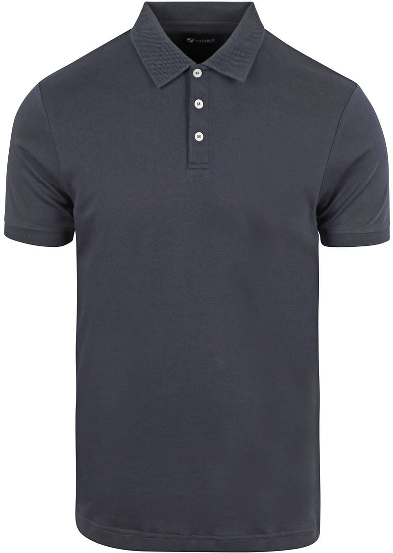 Suitable Liquid Poloshirt Navy  - Größe 4XL von Suitable