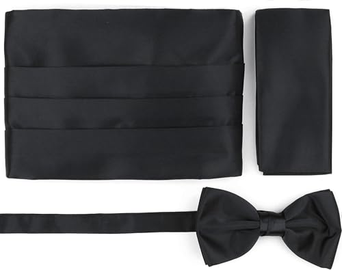 Suitable Set Kummerbund Flieg Einstecktuch Set Schwarz - Herren - Bekleidung - Suitable Set Kummerbund Flieg Einstecktuch Set Schwarz - Herren - Bekleidung - von Suitable