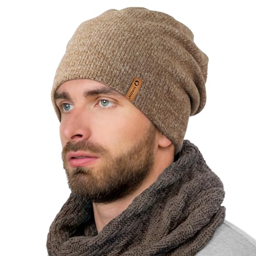 Sukeen Wintermütze, doppellagig, weich, warm, wendbar, lässig, für Herren und Damen, Dunkelbraun, Einheitsgr��e von Sukeen