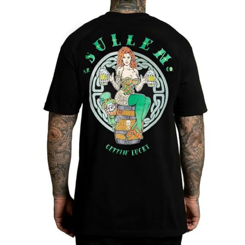 Sullen Clothing T-Shirt Get Lucky Tattoo Art Collective, Größe:XL von Sullen