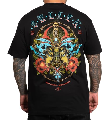 Sullen Clothing T-Shirt Moth Badge Schwarz, Größe:L von Sullen