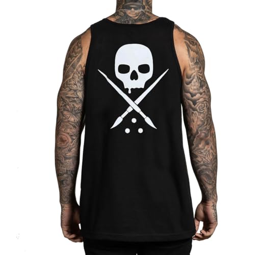 Sullen Herren Badge Black Sleeveless Tank Top Shirt, Schwarz, 3XL von Sullen