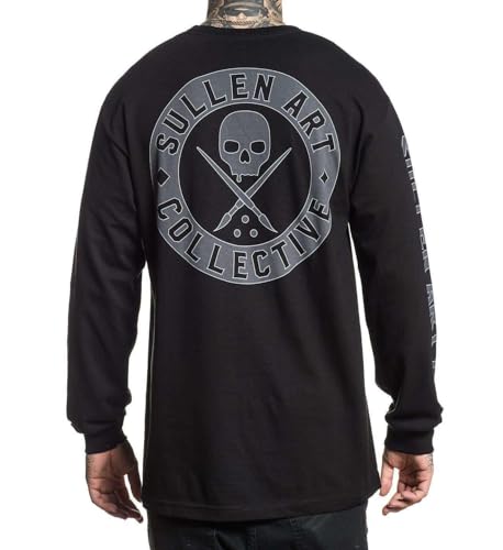 Sullen Men's Badge of Honor Long Sleeve T Shirt Black XL von Sullen