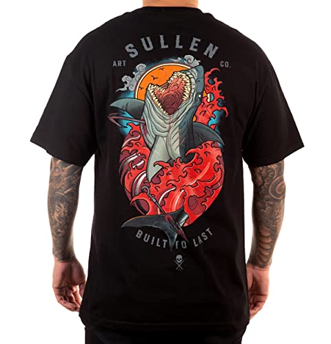 Sullen Men's Blood In The Water Short Sleeve T Shirt Black 3XL von Sullen