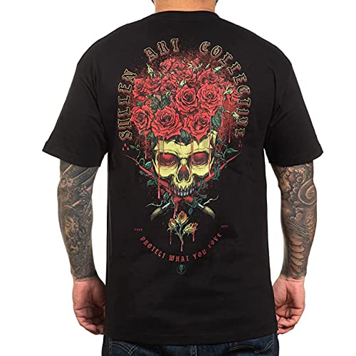 Sullen Men's Bouquet Badge Standard Jet Black Short Sleeve T Shirt M von Sullen