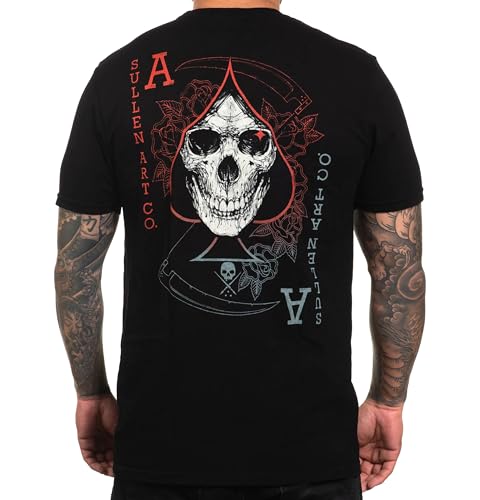 Sullen Men's Drawing Dead Premium Jet Black Short Sleeve T Shirt L von Sullen