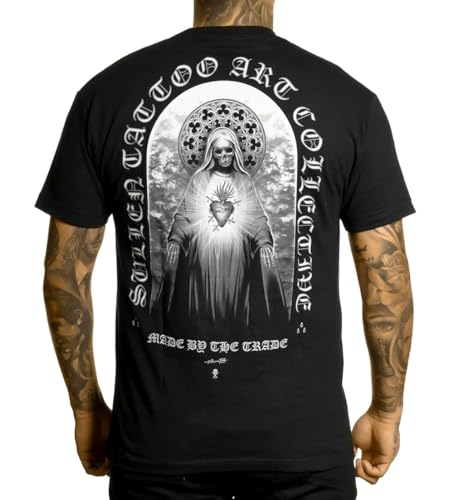 Sullen Men's Maria Muerte Standard Black Short Sleeve T Shirt 3XL von Sullen